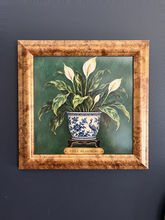 Gloria | Original Botanical Art in Vintage Gold Frame