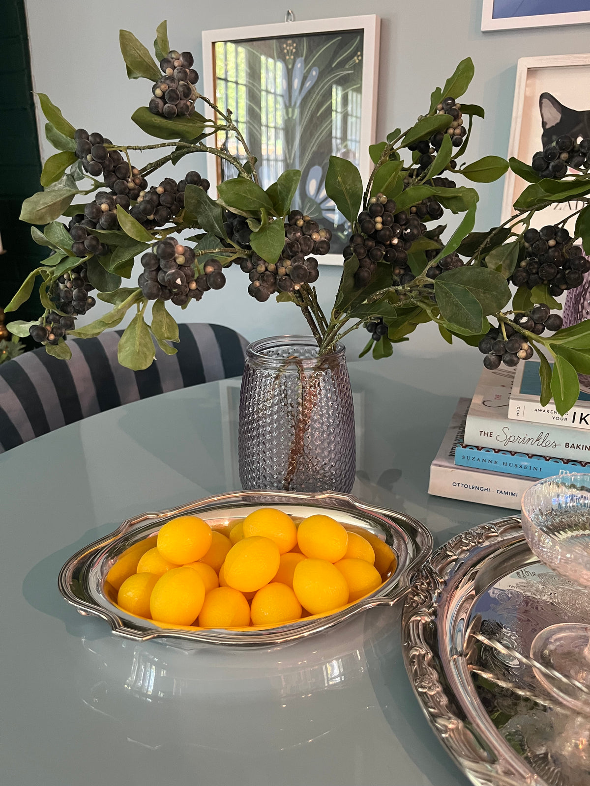 Small vintage silver platter