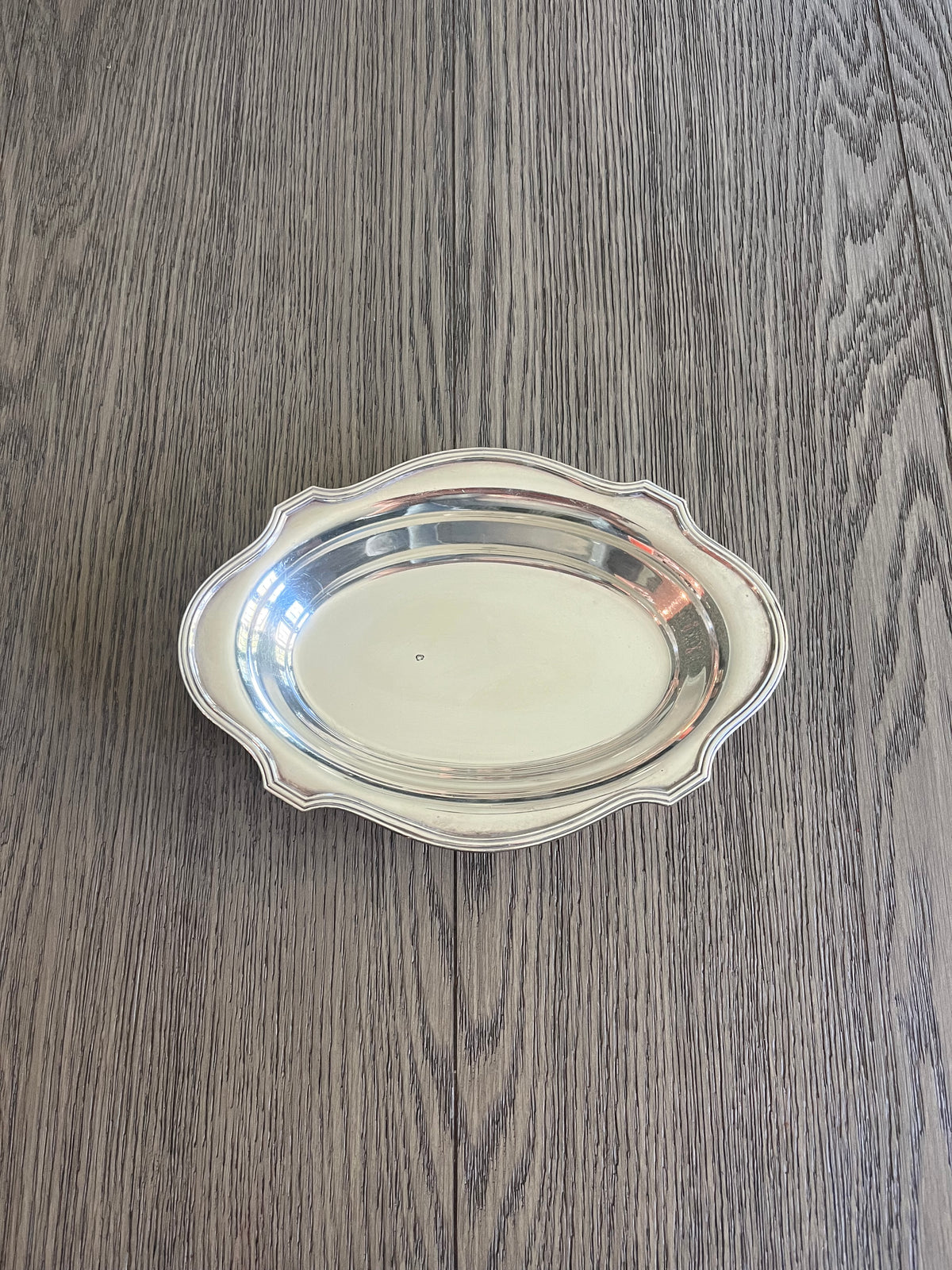 Small vintage silver platter