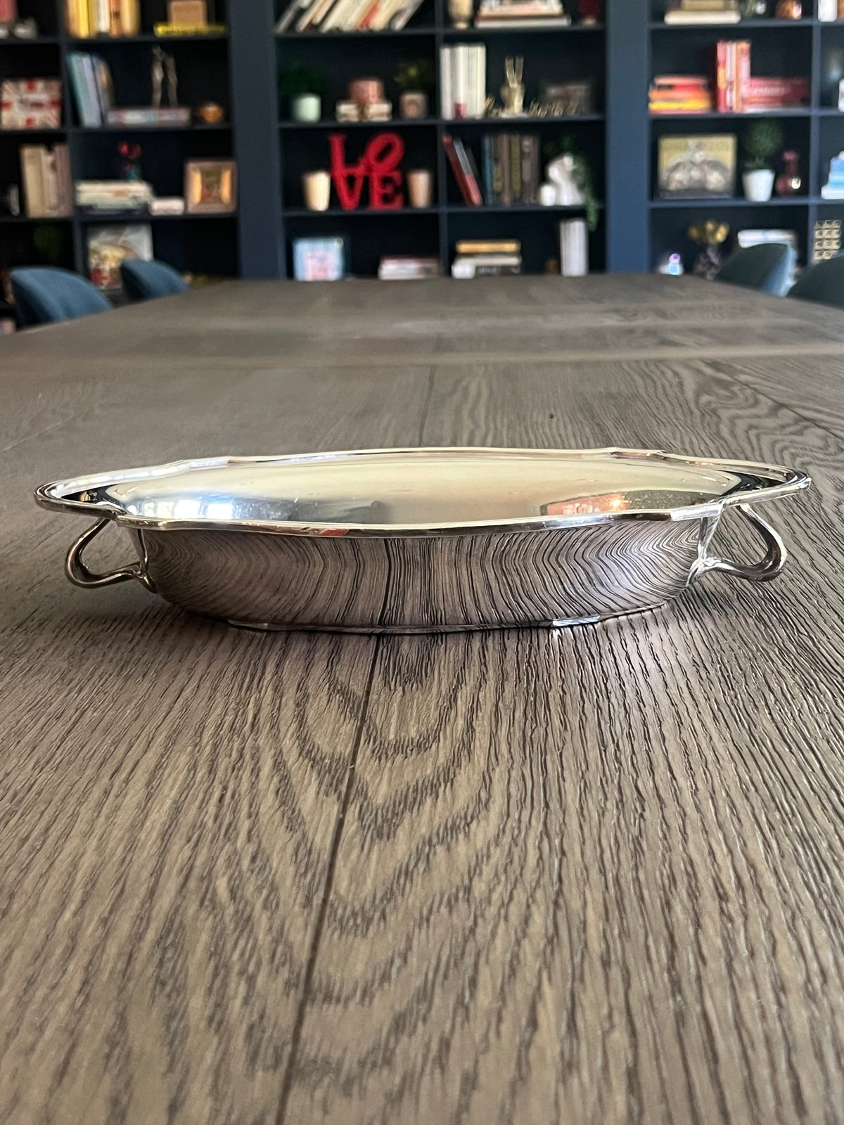 Small vintage silver platter