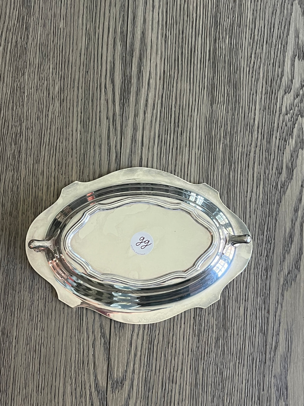 Small vintage silver platter
