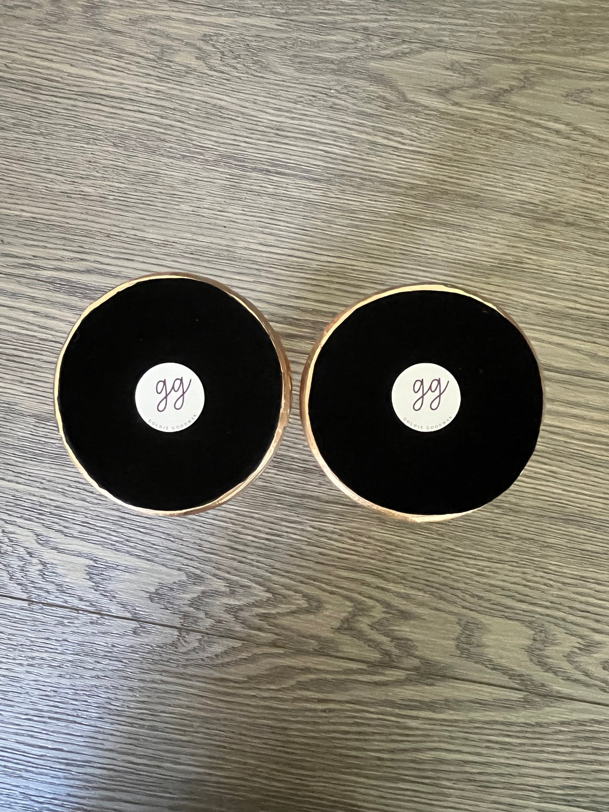 Pair of gold leopard candleholders